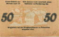 Patschkau (heute: PL-Paczków) - Stadt - 1918 - 50 Pfennig