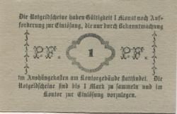 Penzig (heute: PL-Piensk) - Tietze & Seidensticker, Glasfabrik Marienhütte - -- - 1 Pfennig