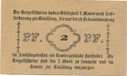 Penzig (heute: PL-Piensk) - Tietze & Seidensticker, Glasfabrik Marienhütte - -- - 2 Pfennig 