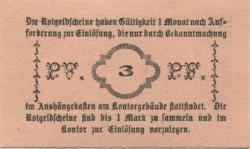 Penzig (heute: PL-Piensk) - Tietze & Seidensticker, Glasfabrik Marienhütte - -- - 3 Pfennig