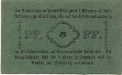 Penzig (heute: PL-Piensk) - Tietze & Seidensticker, Glasfabrik Marienhütte - -- - 5 Pfennig