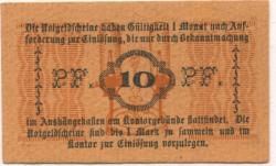 Penzig (heute: PL-Piensk) - Tietze & Seidensticker, Glasfabrik Marienhütte - -- - 10 Pfennig
