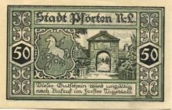 Pförten (heute: PL-Brody) - Stadt - 15.9.1921 - 50 Pfennig