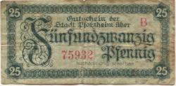 Pforzheim - Stadt - 1.11.1918 - 25 Pfennig