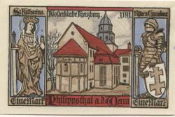 Philippsthal - Gemeinde - 1.10.1921 - 1 Mark