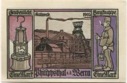 Philippsthal - Gemeinde - 1.10.1921 - 1 Mark