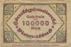 Pirmasens - Stadt - 12.7.1923 - 1.9.1923 - 100000 Mark