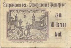 Pirmasens - Stadt - 10.10.1923 - 10 Milliarden Mark