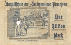 Pirmasens - Stadt - 10.10.1923 - 1 Billion Mark