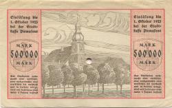 Pirmasens - Stadt - 1.8.1923 - 1.10.1923 - 500000 Mark