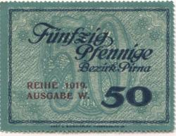 Pirna - Amtshauptmannschaft - - 31.12.1918 - 50 Pfennig 