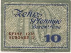 Pirna - Amtshauptmannschaft - - 31.12.1921 - 10 Pfennig