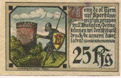 Plau - Stadt - 31.3.1922 - 25 Pfennig