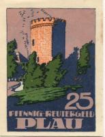 Plau - Stadt - 31.5.1922 - 25 Pfennig
