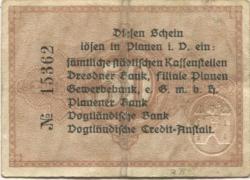 Plauen - Stadt - - 31.12.1918 - 50 Pfennig