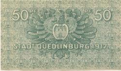 Quedlinburg - Stadt - 10.5.1917 - 31.3.1919 - 50 Pfennig 