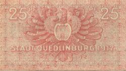 Quedlinburg - Stadt - 10.5.1917 - 31.3.1921 - 25 Pfennig 