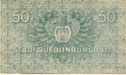 Quedlinburg - Stadt - 10.5.1917 - 31.3.1921 - 50 Pfennig 