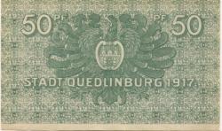 Quedlinburg - Stadt - 10.5.1917 - 31.12.1922 - 50 Pfennig 