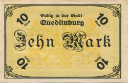 Quedlinburg - Stadt - Oktober 1918 - 10 Mark 