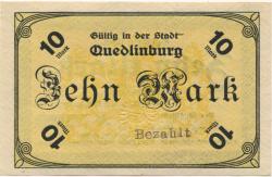 Quedlinburg - Stadt - Oktober 1918 - 10 Mark 