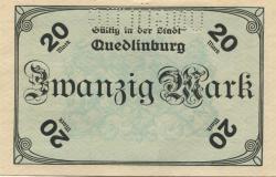 Quedlinburg - Stadt - Oktober 1918 - 20 Mark 
