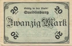 Quedlinburg - Stadt - Oktober 1918 - 20 Mark 