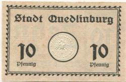 Quedlinburg - Stadt - 10.5.1920 - 31.12.1923 - 10 Pfennig