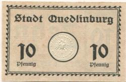 Quedlinburg - Stadt - 10.5.1920 - 31.12.1923 - 10 Pfennig 