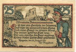 Raguhn - Stadt - August 1921 - 25 Pfennig 