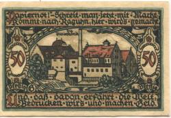 Raguhn - Stadt - August 1921 - 50 Pfennig 
