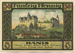 Ranis - Kreis Ziegenrück - 30.7.1921 - 50 Pfennig