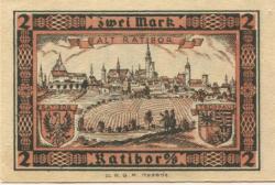 Ratibor - (heute: PL-Racibórz) - Stadtsparkasse - 10.5.1922 - 2 Mark