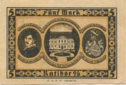 Ratibor - (heute: PL-Racibórz) - Stadtsparkasse - 10.5.1922 - 5 Mark 