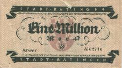 Ratingen - Stadt - 15.8.1923 - 1 Million Mark
