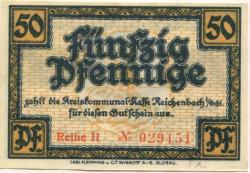 Reichenbach (heute: PL-Dzierzoniów) - Kreis - -- - 50 Pfennig