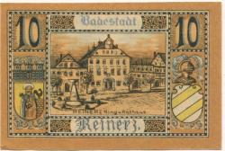Reinerz (Bad) (heute: PL-Duszniki-Zdrój) - Stadt - 1.6.1921 - 10 Pfennig