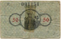 Reinerz (Bad) (heute: PL-Duszniki-Zdrój) - Hanke, Hermann, Mechanische Weberei - 1.11.1918 - 50 Pfennig