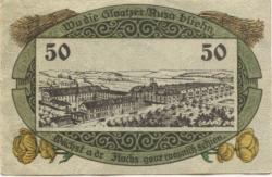 Reinerz (Bad) (heute: PL-Duszniki-Zdrój) - Hanke, Hermann, Mechanische Weberei - 1.4.1921 - 50 Pfennig