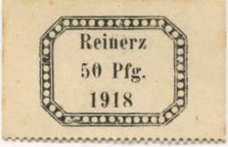 Reinerz (Bad) (heute: PL-Duszniki-Zdrój) - Wedel, von, Haus-Industrie-Organisation für Handweberei in Schlesien, Centralbüro - 1918 - 50 Pfennig