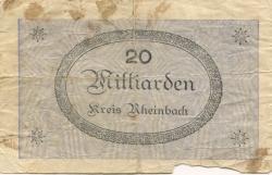 Rheinbach - Kreis - 23.10.1923 - 20 Milliarden Mark
