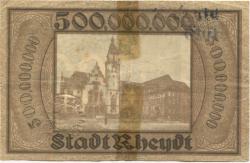 Rheydt (heute: Mönchengladbach) - Stadt - 12.10.1923 - 1.4.1924 - 500 Millionen Mark