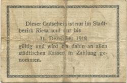 Riesa - Stadt - - 31.12.1918 - 10 Pfennig 