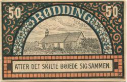 Rödding (heute: DK-Rødding) - 10.2.1920 - 50 Pfennig