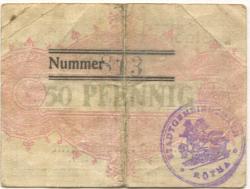 Rötha - Stadt - 1.3.1917 - 50 Pfennig 