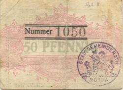 Rötha - Stadt - 1.3.1917 - 50 Pfennig