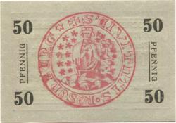 Rosenberg (heute: PL-Susz) - Stadt - 1.10.1920 - 50 Pfennig