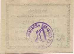 Roßbach (heute: Braunsbedra) - Gemeinde - - 31.12.1921 - 10 Pfennig