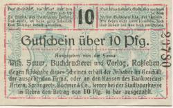 Roßleben - Sauer, Wilhelm, Buchdruckerei und Verlag - 1.12.1919 - 10 Pfennig