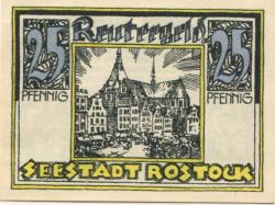 Rostock - Stadt - - 31.5.1922 - 25 Pfennig